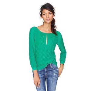 J. crew chiffon dot top